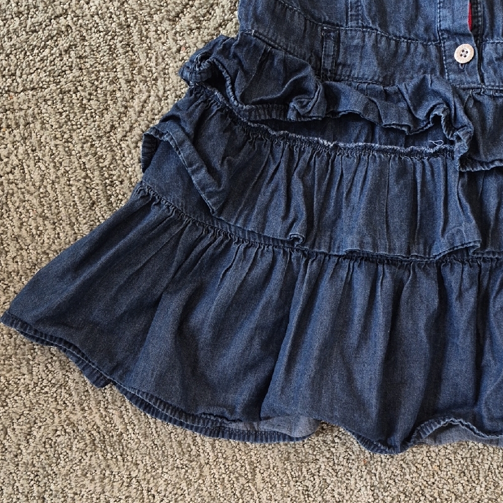 Guess Kids Navy Ruffle Dress - Picture 2 of 4